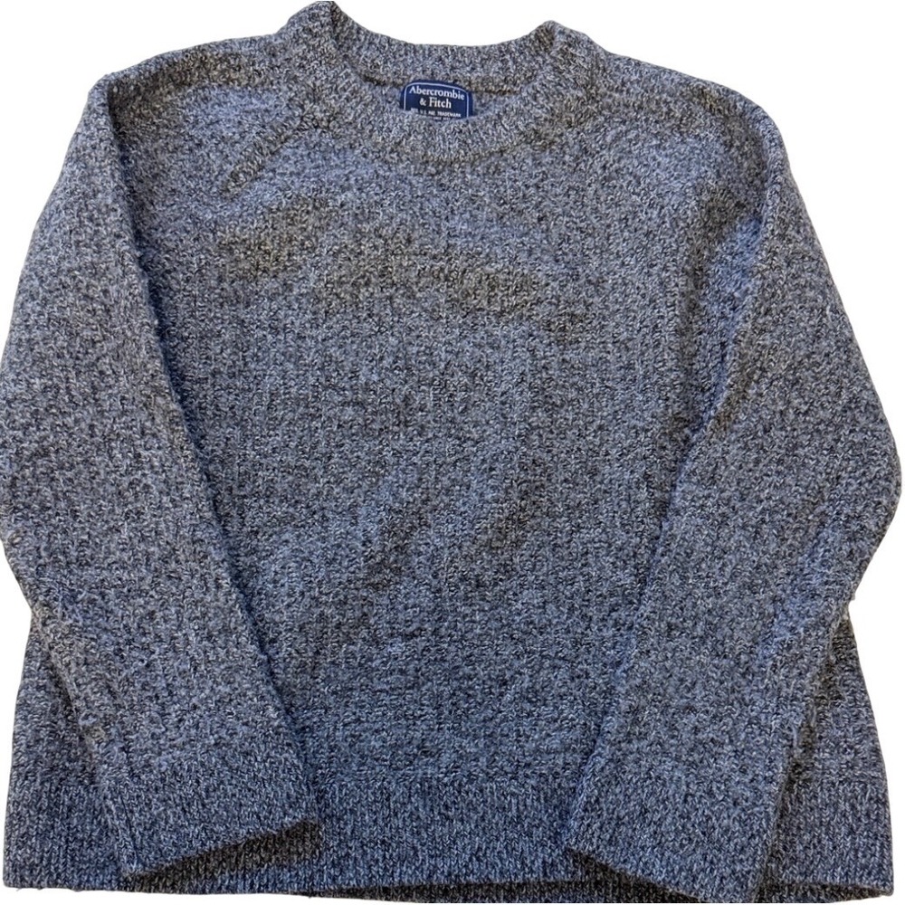 Abercrombie & Fitch‎ Womens Grey Merino Wool Blend Raglan Crewneck Sweater Large